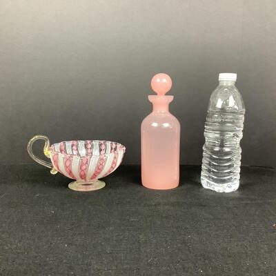 890 Pink Murano and French Glass Set