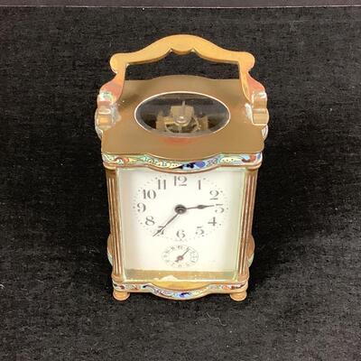 891 C.H. Hour French Enameled Carriage Clock