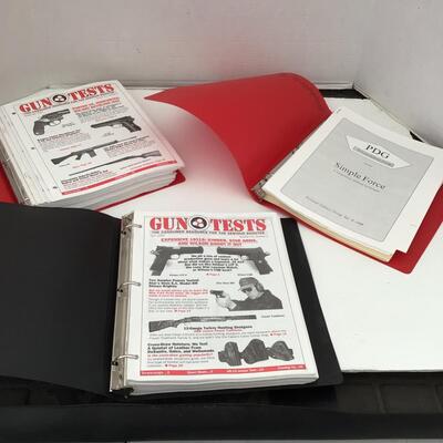 283 Qty (3) Binders of Gun Tests Booklets, Weapons & Tactics, Etc.