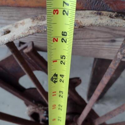 Antique Metal Wheel from Farm Implement
