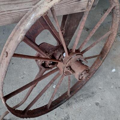 Antique Metal Wheel from Farm Implement