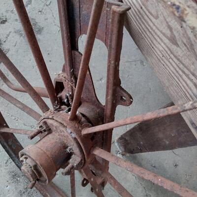 Antique Metal Wheel from Farm Implement