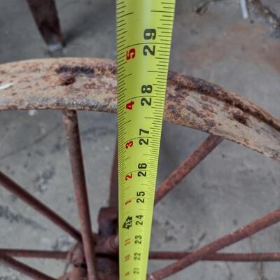 Antique Metal Wheel from Farm Implement or Wagon