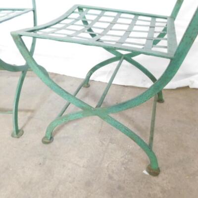 Pair of Vintage Wrought Iron Garden or Patio Chairs Choice B