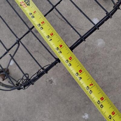 Antique Wrought Metal and Wire Garden Cart on Castors