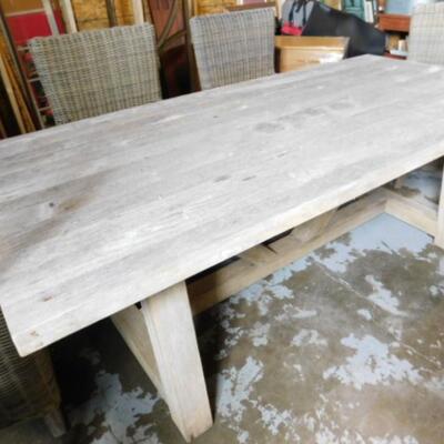 Impressive Restoration Hardware Teak 84" Patio or Deck Table (Table Only)