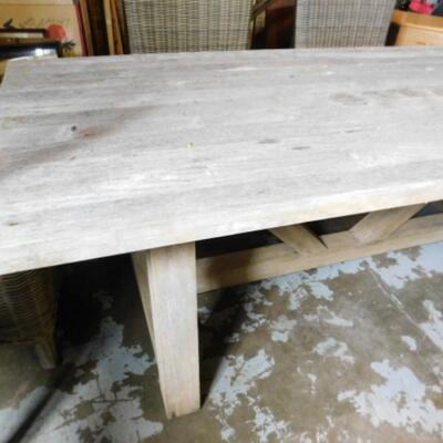 Impressive Restoration Hardware Teak 84" Patio or Deck Table (Table Only)