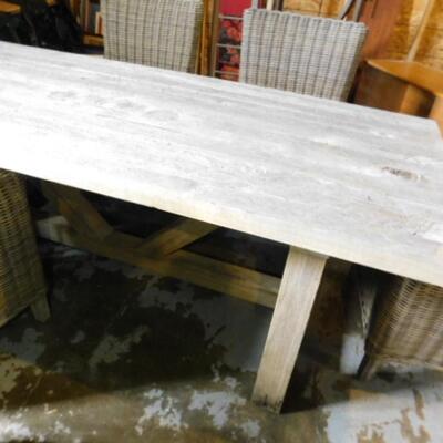 Impressive Restoration Hardware Teak 84" Patio or Deck Table (Table Only)
