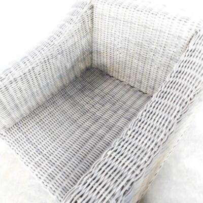 Restoration Hardware Composite Oversize Wicker Patio or Deck Chair with Cushion Choice A