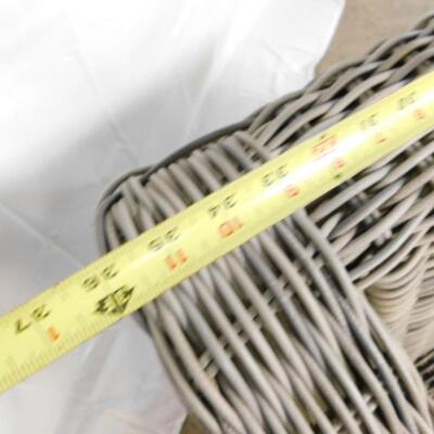 Restoration Hardware Composite Oversize Wicker Patio or Deck Chair with Cushion Choice B