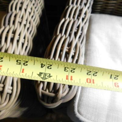 Set of Two Restoration Hardware Composite Wicker Patio or Deck Chairs with Cushion Choice B