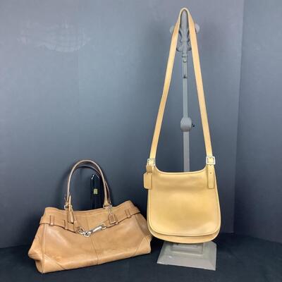 909 Two Vintage COACH Leather Handbags