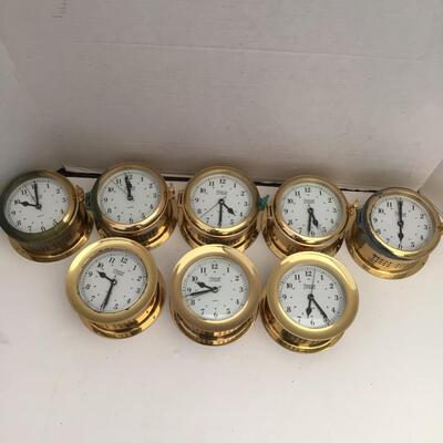 287 Weems & Plath Brass Nautical Clocks