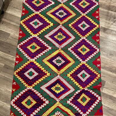 Vintage colorful throw
