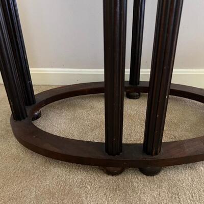 Wooden Table w/ Glass Top