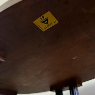Wooden Table w/ Glass Top