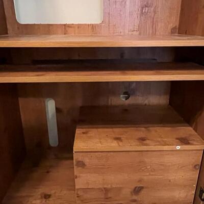 Wooden Computer Desk Cabinet