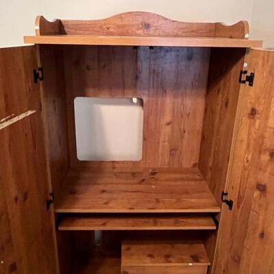 Wooden Computer Desk Cabinet