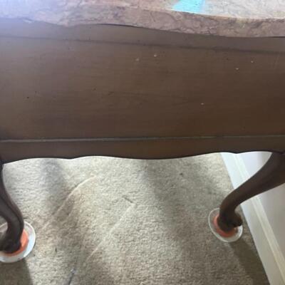 2 Granite Top Bedside Table Vintage