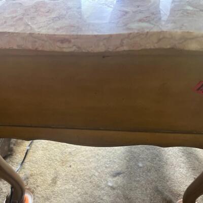 2 Granite Top Bedside Table Vintage