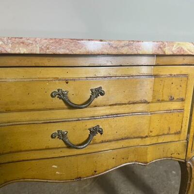 2 Granite Top Bedside Table Vintage