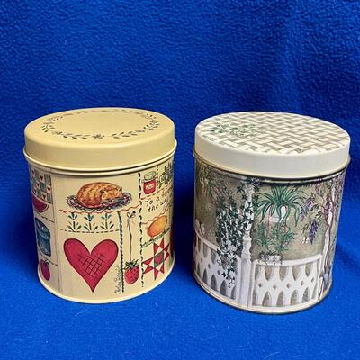 Vintage Decorative Tin Canisters
