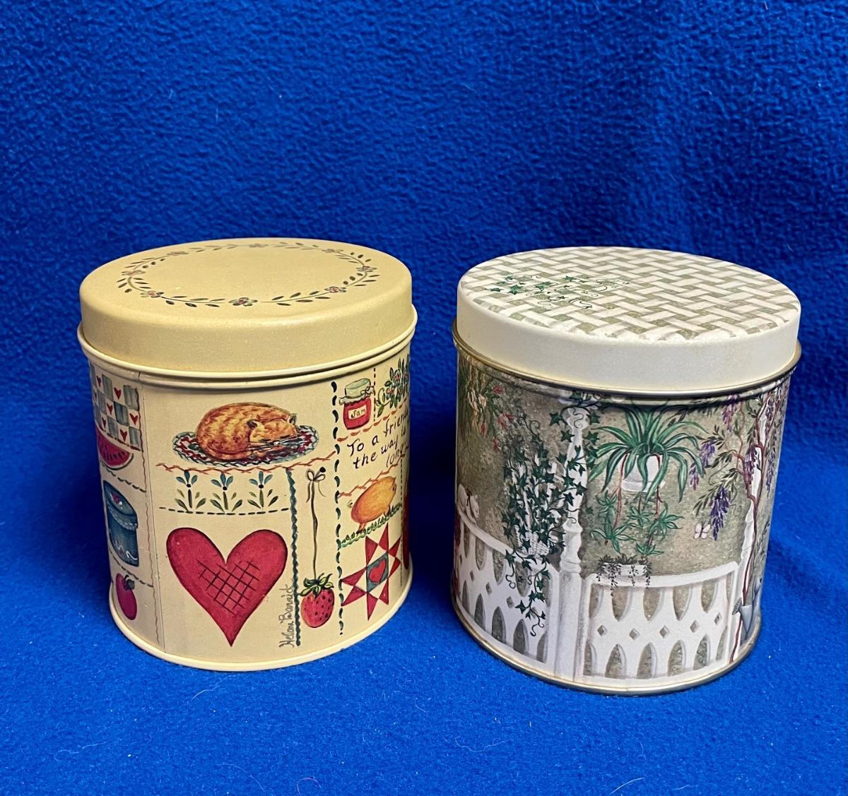 Vintage Decorative Tin Canisters