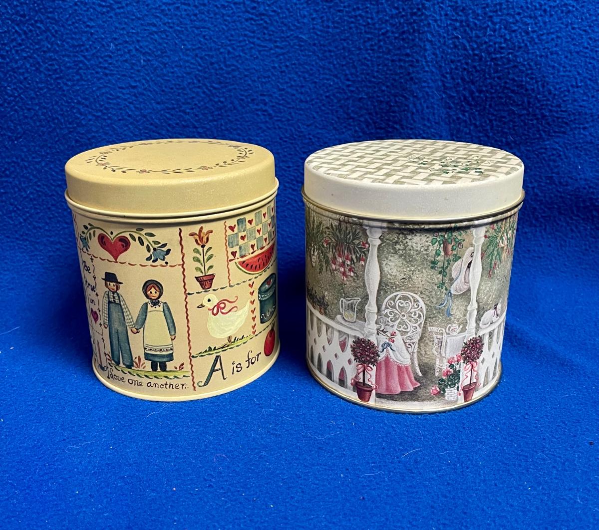 Vintage Decorative Tin Canisters