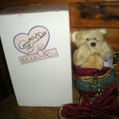 Annette Funicello Hidden In My Stocking Bear from her Holiday Series.  Limited Edition