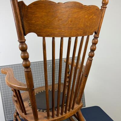 Victorian Rocking Chair, Press Back Oak 