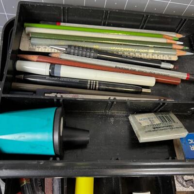 Art Bin with Supplies and case