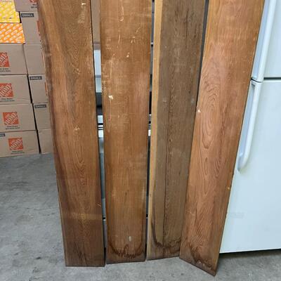 4 Red Wood Boards 