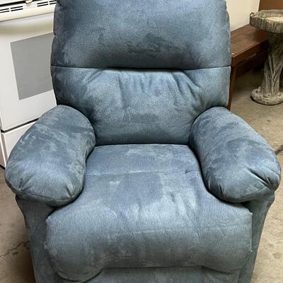 Lite Blue Rocking Lazy Boy Chair 