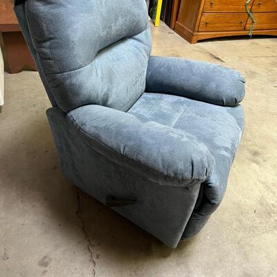 Lite Blue Rocking Lazy Boy Chair 