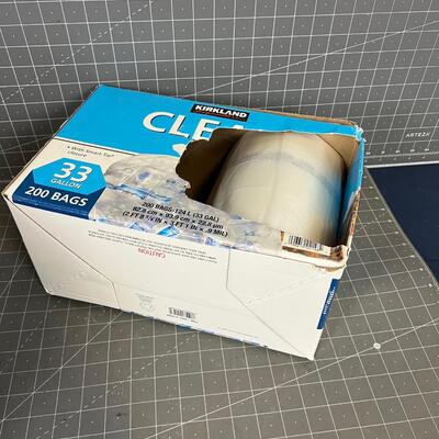 Clear Garbage Bags, New 1/2 Box 