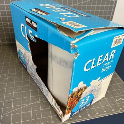 Clear Garbage Bags, New 1/2 Box 