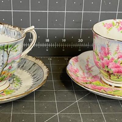 2 Lovely Tea Cups and Saucers, By  Royal Albert 