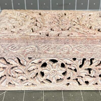 Soap Stone Carved Box, BEAUTIFUL!