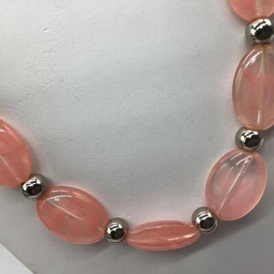 Vintage Peach  Costume Necklace