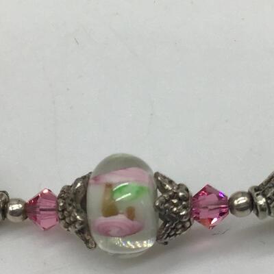 Gorgeous Glass Baby Rose Bracelet