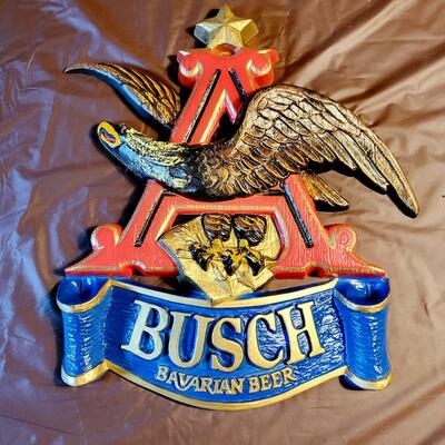 VINTSGE ANHEUSER BUSCH BAVARIAN BEER WALL DECORN