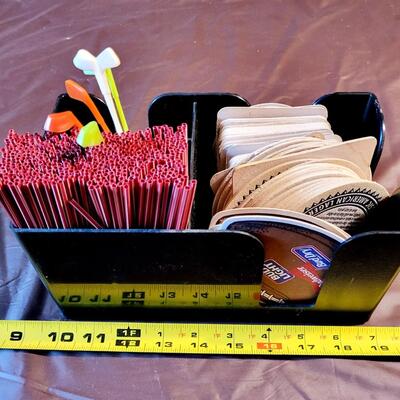 PLASTIC BAR ACCESSORIES CADDY (EVERYTHING PICTURED INCLUDED)