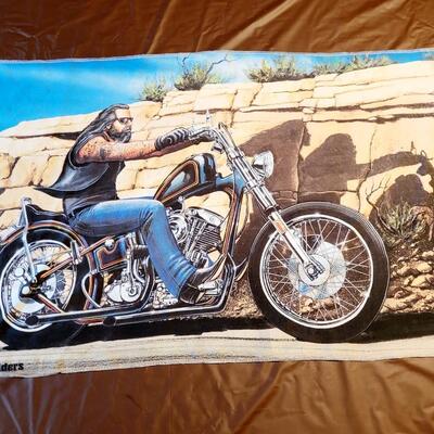 DAVID MANN EASY RIDER ART CLOTH WALL HANGING DUO