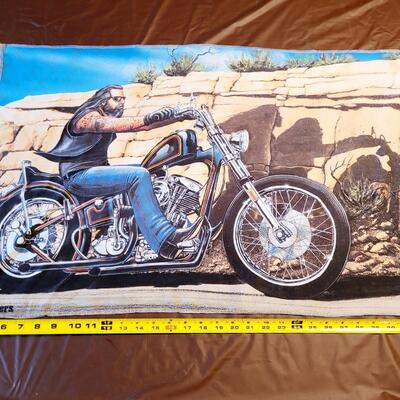 DAVID MANN EASY RIDER ART CLOTH WALL HANGING DUO