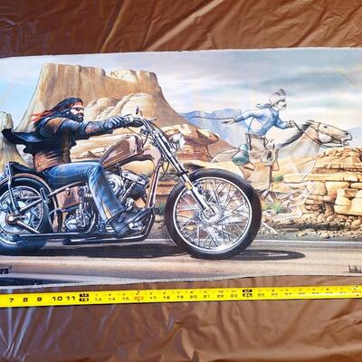 DAVID MANN EASY RIDER ART CLOTH WALL HANGING DUO