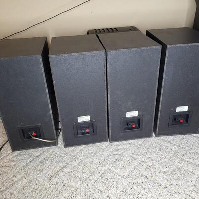 SONY SURROUND SOUND 7 PC SET W/ ACTIVE SUPER WOOFERS