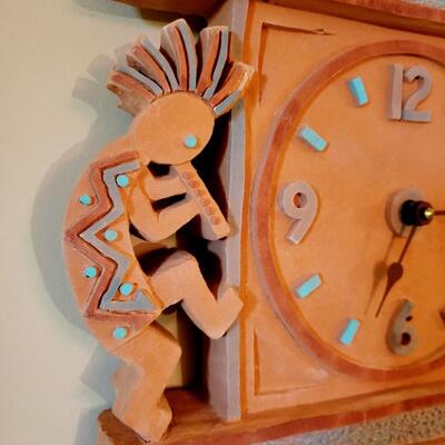 HANDCRAFTED FRONTIER STUDIOS SOUTH WESTERN WALL CLOCK