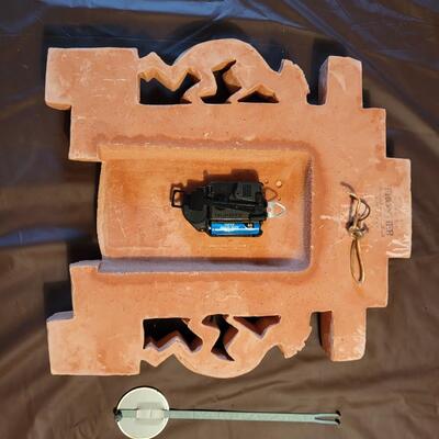 HANDCRAFTED FRONTIER STUDIOS SOUTH WESTERN WALL CLOCK