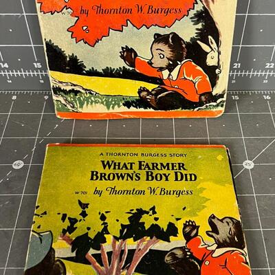 2 Antique Farmer Brown Children's Books 