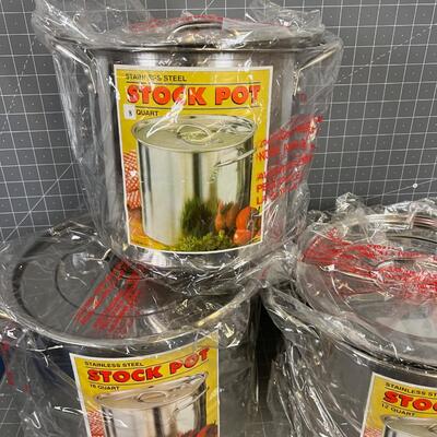 Stainless Steel Stock Pot Set of 3, New in the Box    